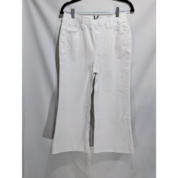 Parker de Rene White Wide Leg Pull On Jeans Medium NWT - Picture 1 of 6